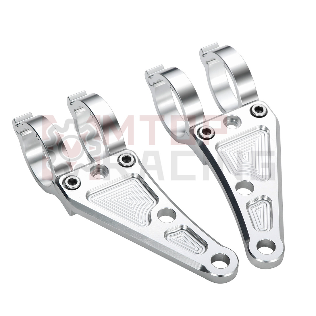 Outdoor Power New Roads - Motocyklowy wspornik reflektora CNC Widelec srebrny