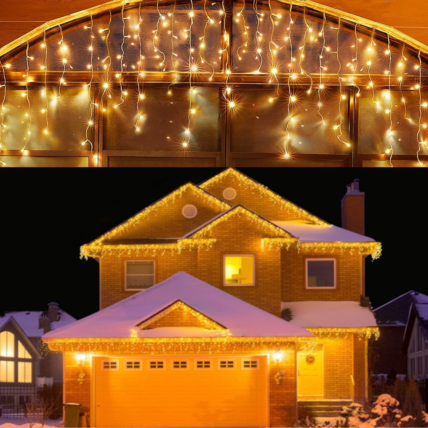 Outdoor Power Port - Świąteczne Dekoracje Sznurkowe Lampki Sztuczne Sople
