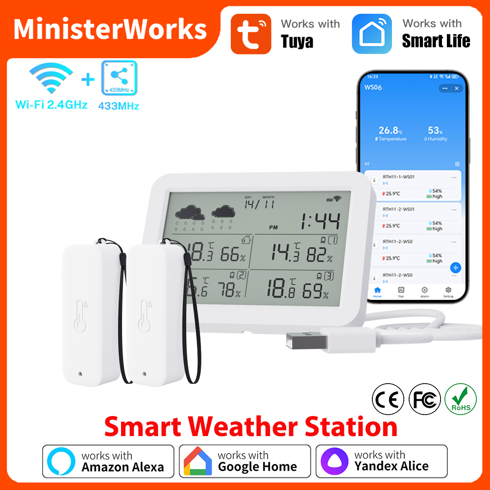 Outdoor Power Meter - Stacja pogodowa Tuya WiFi RF433 Bezprzewodowy