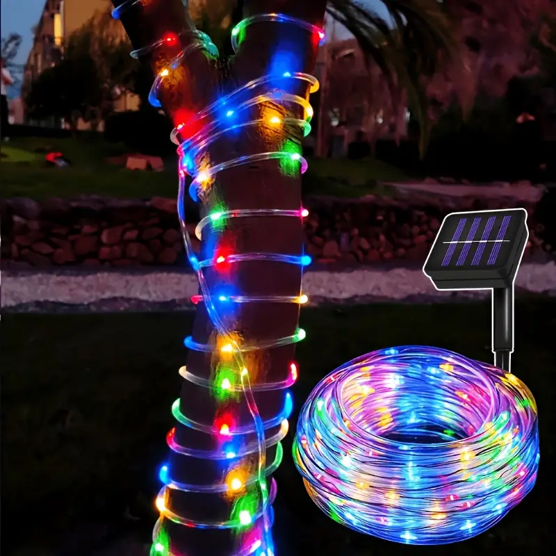 Outdoor Power For Christmas Lights - Rurki LED zasilane energią słoneczną do
