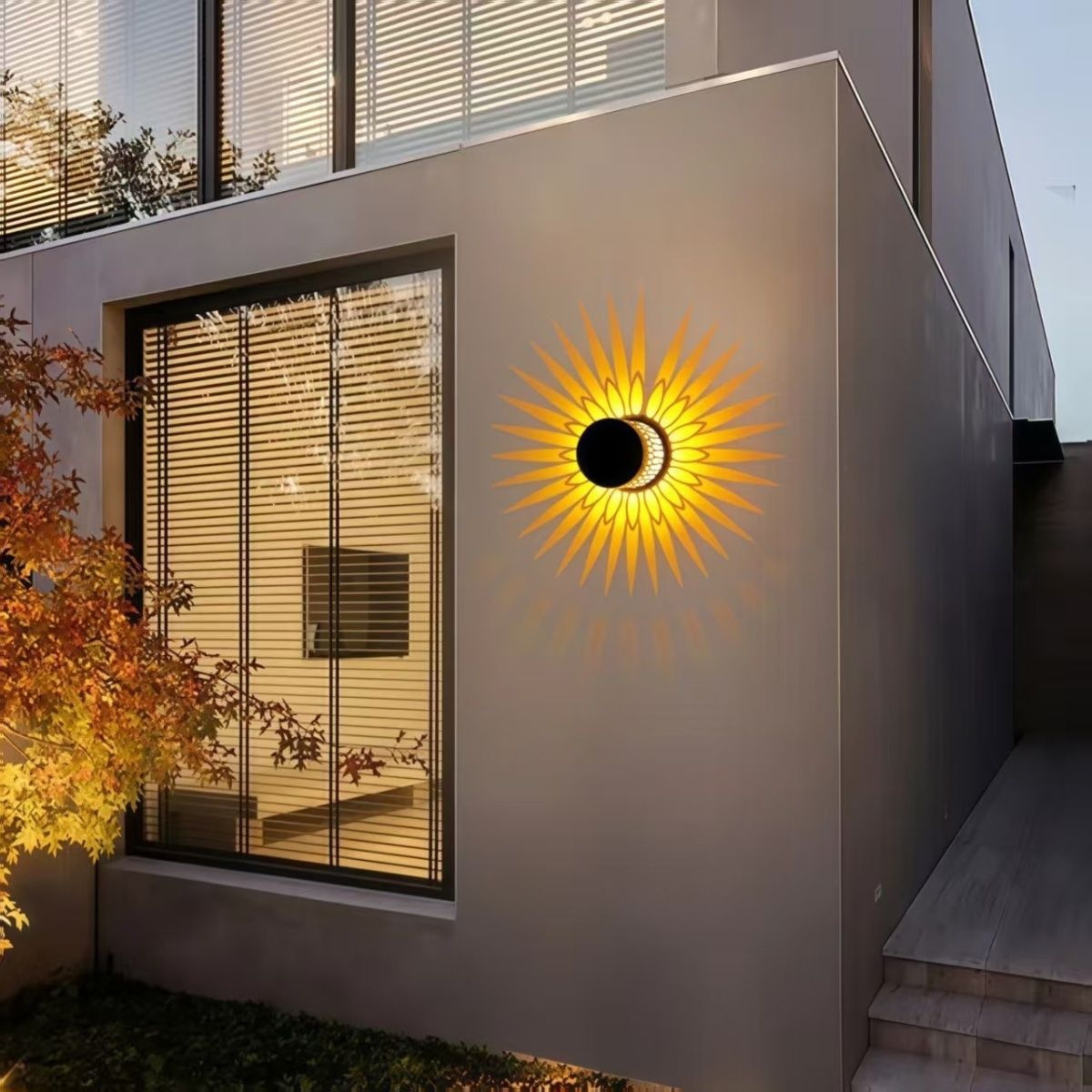 Outdoor Power Meter - Solarna lampa ogrodowa z czujnikiem, wodoodporna,