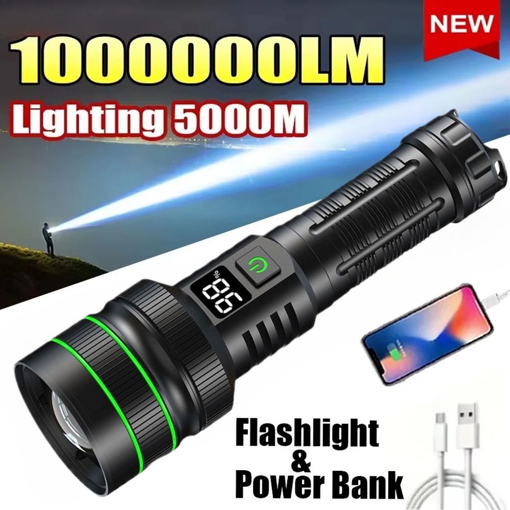 Outdoor Power Meter - Mocna latarka LED z regulacją zoomu,