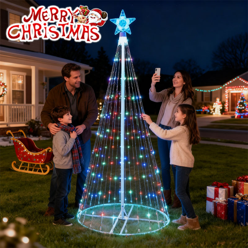 Lampki LED w kształcie wodospa – Outdoor Power For Christmas Lights recenzja i cena