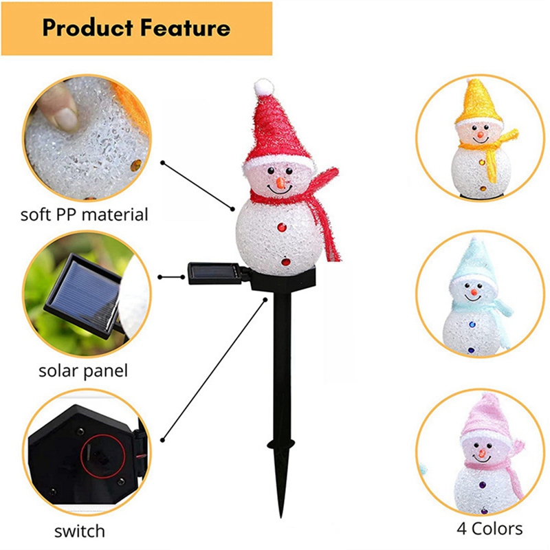 LED Snowman Solar Garden Light – Outdoor Power For Christmas Lights recenzja i cena