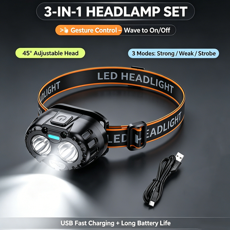 Mocna latarka czołowa LED IPX4 – Outdoor Power Head recenzja i cena