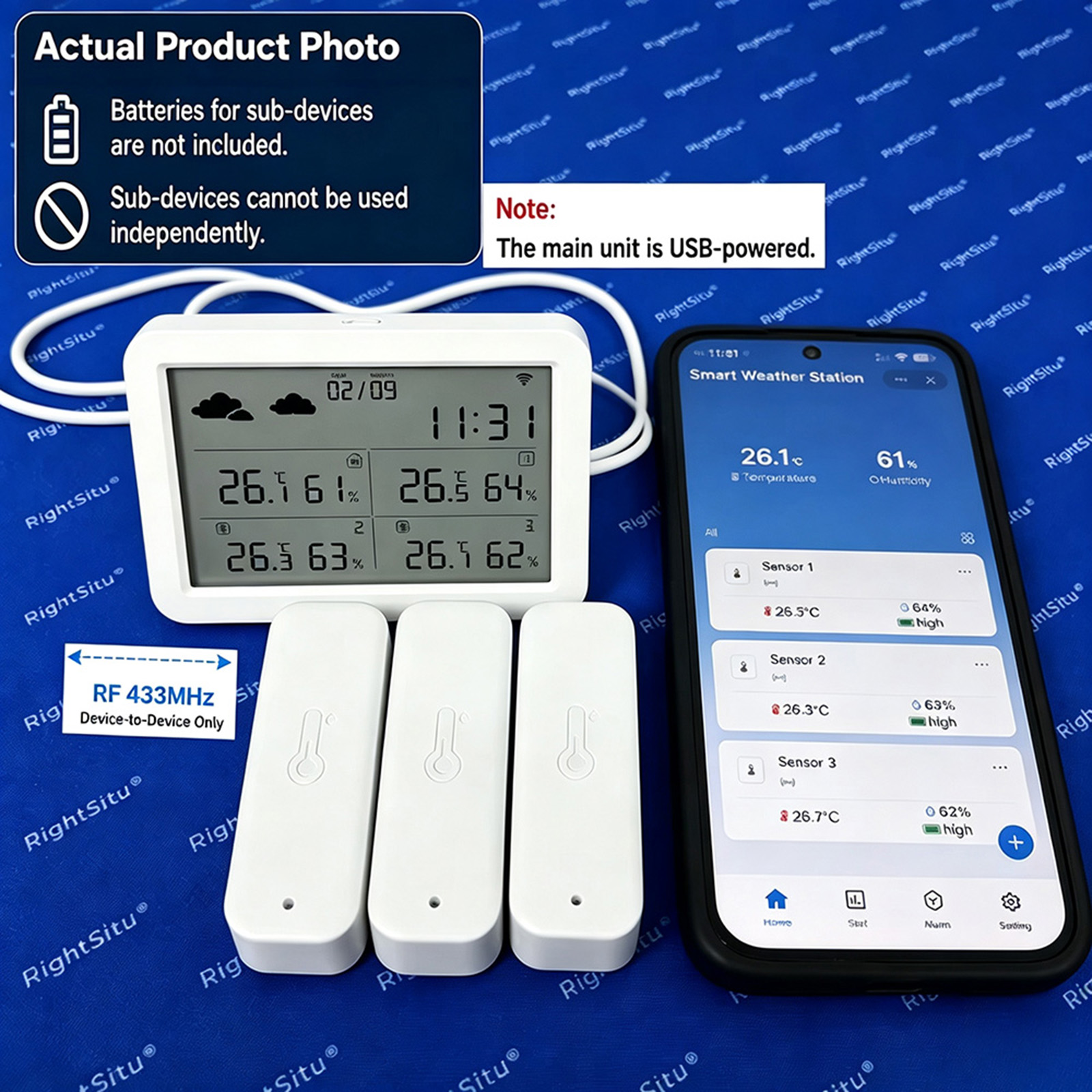 Stacja pogodowa Tuya WiFi+RF43 – Outdoor Power Meter recenzja i cena