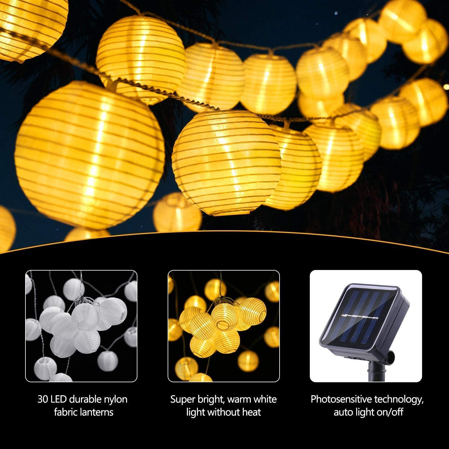 LED Solar Lantern String Light – Outdoor Power For Christmas Lights recenzja i cena
